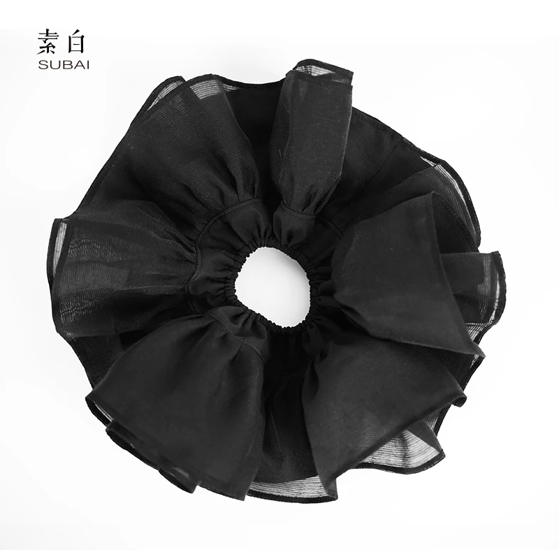 素白T02297慵懒风黑色百搭气质超大号大肠发圈