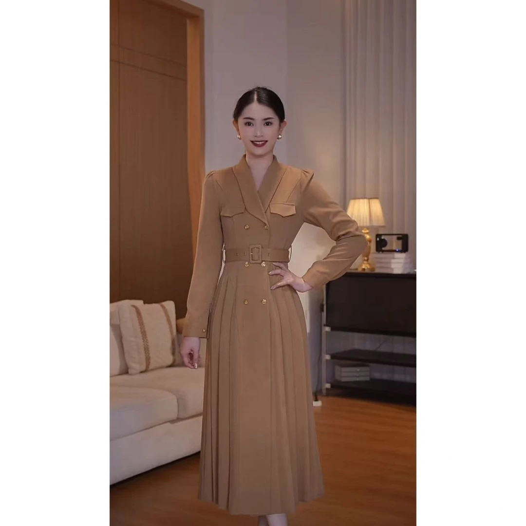 【古蔓诗福利款】1001连衣裙女春秋装气质收腰