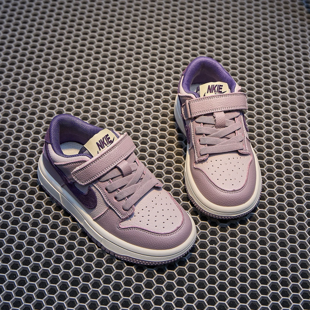 大黄蜂ajAJ童鞋紫色板鞋女童2025新款秋冬高帮儿童棉鞋运动鞋男童