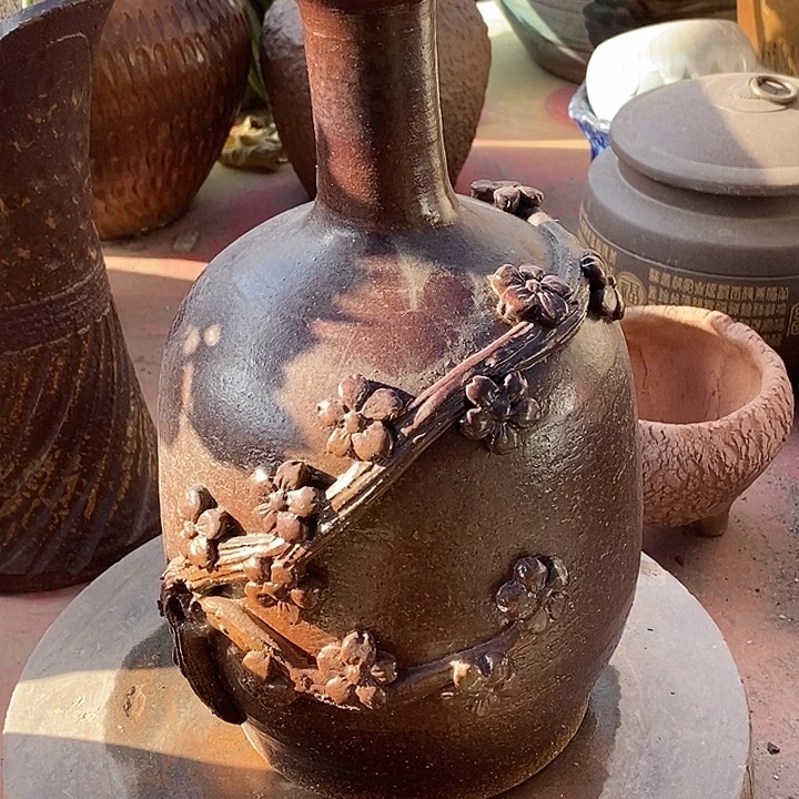 花盆紫砂口6高度28手工处理