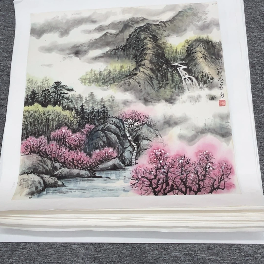 国画绘画作品多次参加68.68