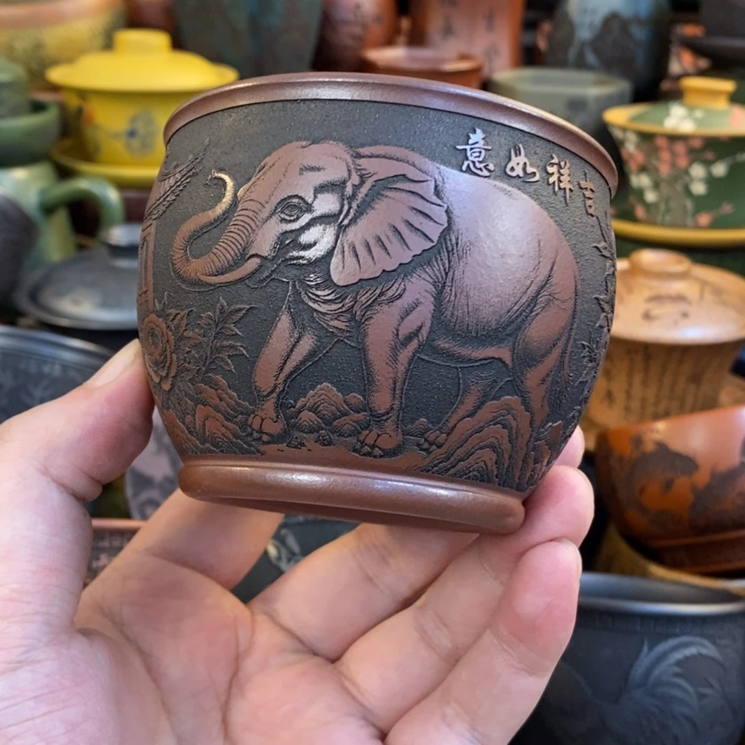 紫砂公道杯宜兴全手工紫砂杯