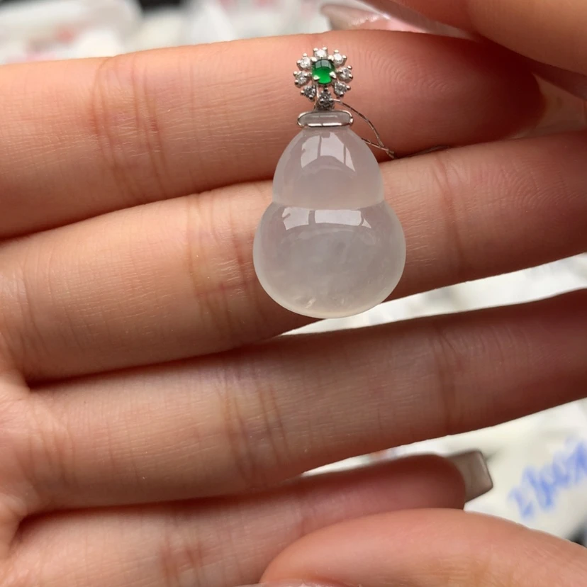 【闪购商品】翡翠挂件18K金镶嵌一