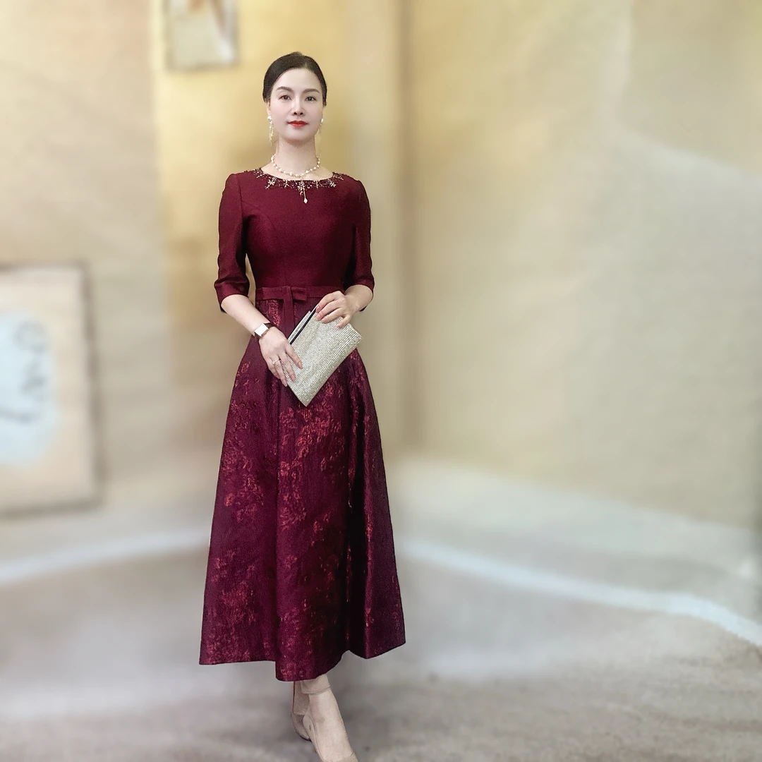 喜妃琳高端礼服定制2005喜婆婆喜妈妈婚宴装气质高贵宴会回门礼服