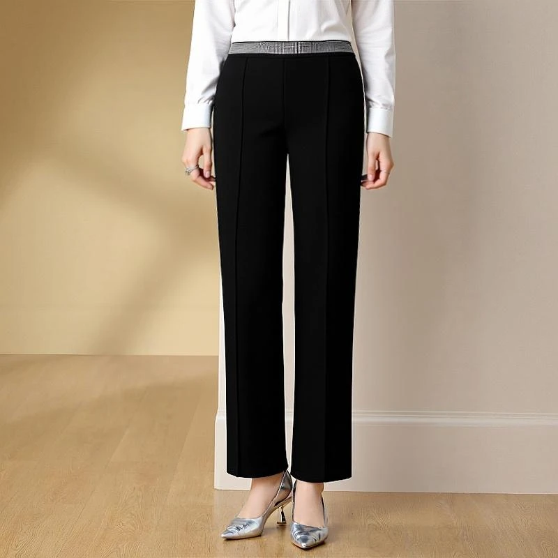 爱朴大码女装夏季清凉显瘦裤子女胖mm大腿粗屁股大直筒西裤7035