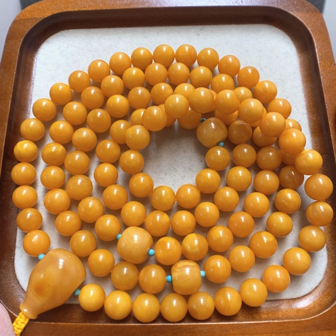蜜蜡项链未镶嵌108