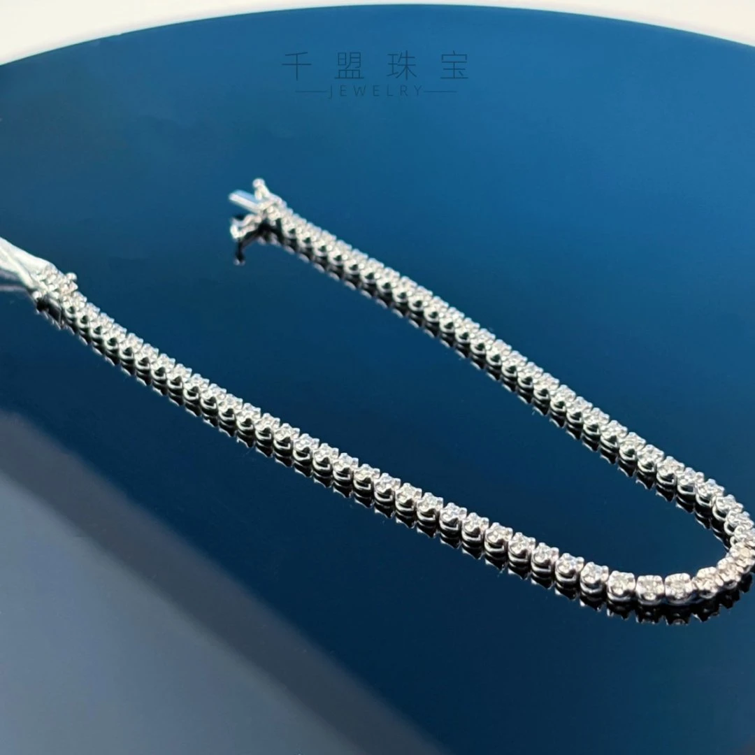 【千盟珠宝】18k金 三克拉四爪手链 ZSSL00024-3