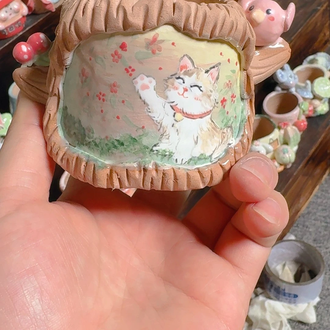 老梧家的手工陶瓷多肉花盆