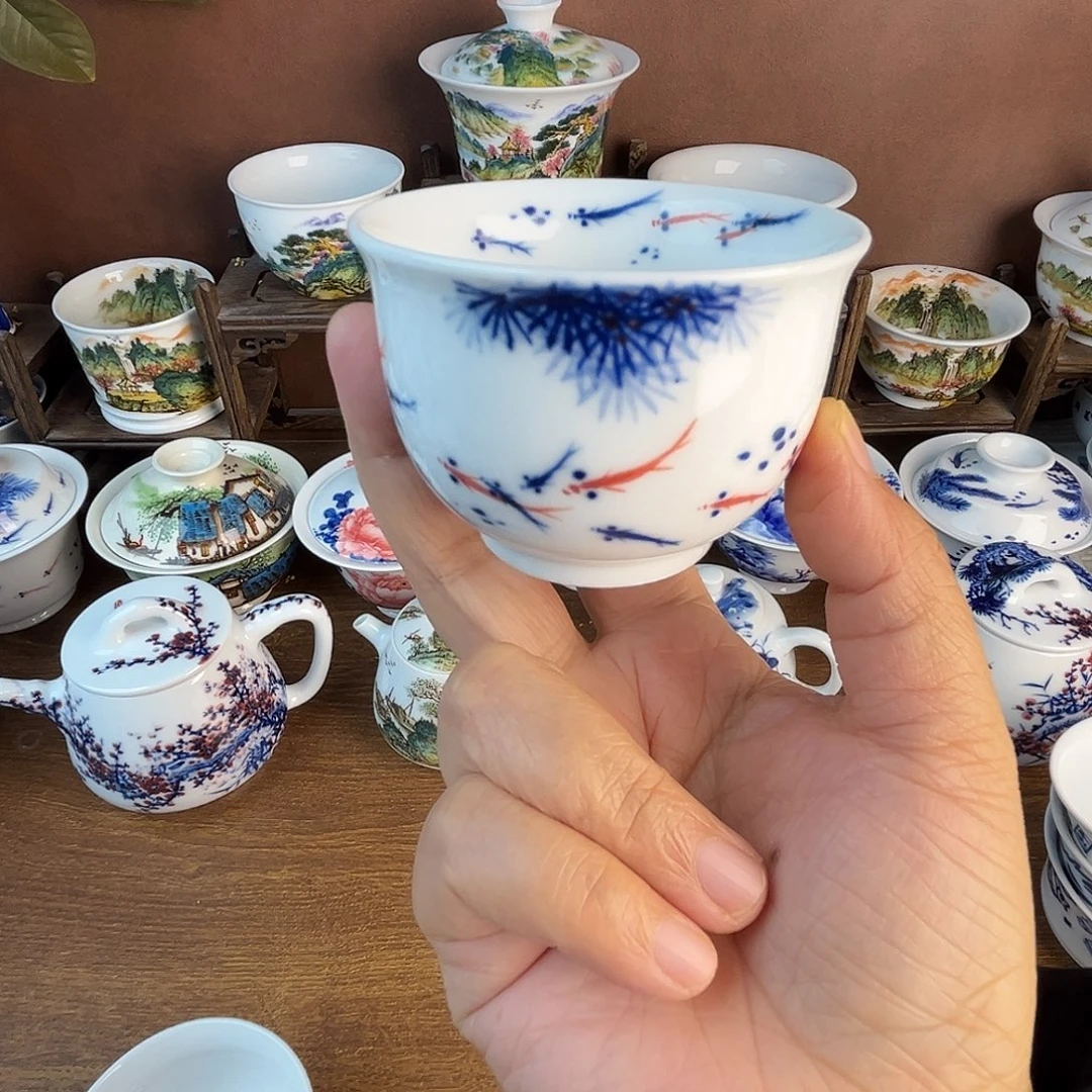 忠意堂釉下彩连年有余