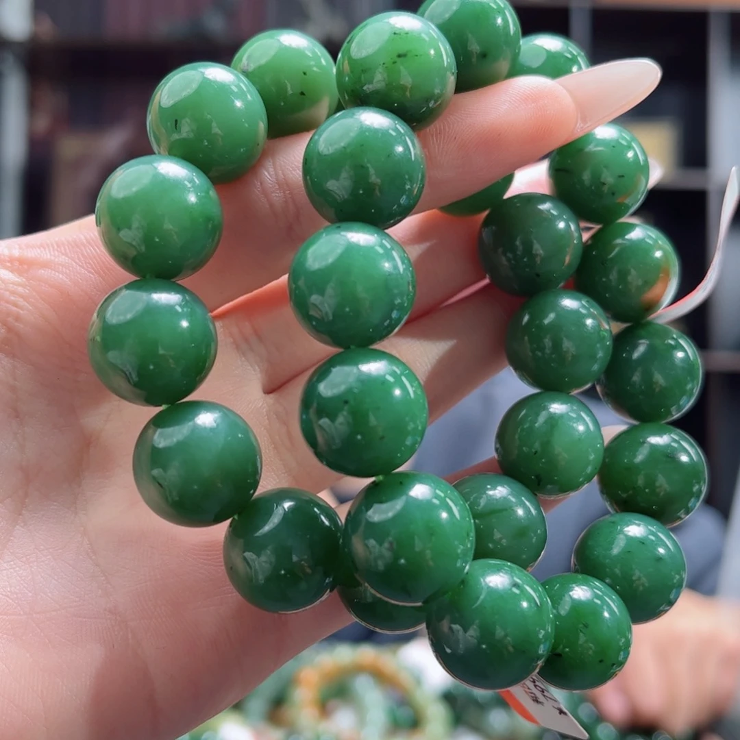 【闪购商品】和田玉手链未镶嵌俄罗斯碧玉16 多样性拍一发一