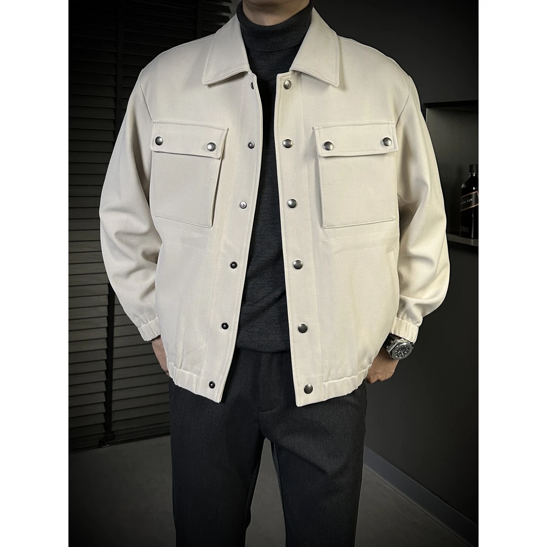 KING&GUCH秋季【L P方向】2025新款男士休闲时尚百搭翻领夹克YF9917