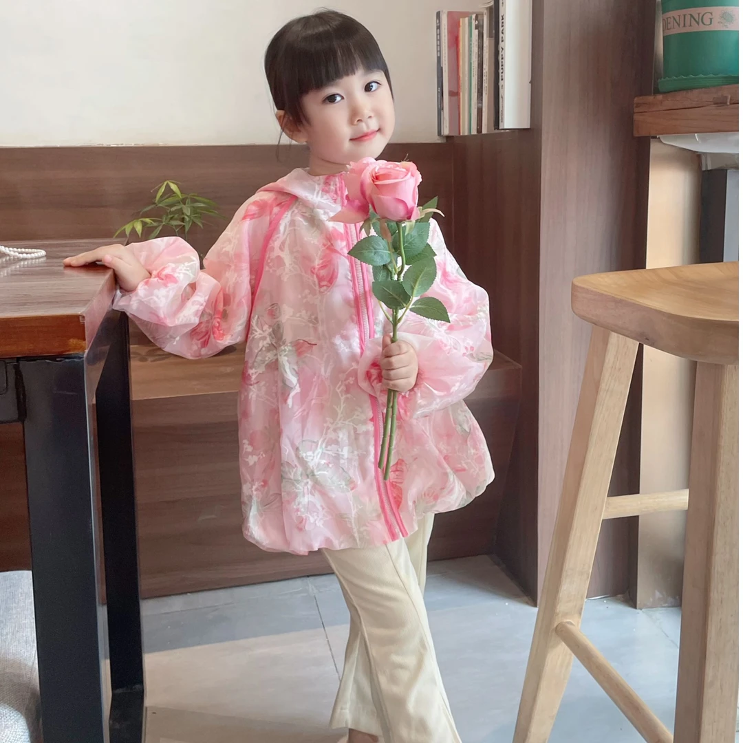 女童秋季新款粉色仙气夹克显白洋气时尚春秋款中大童外套