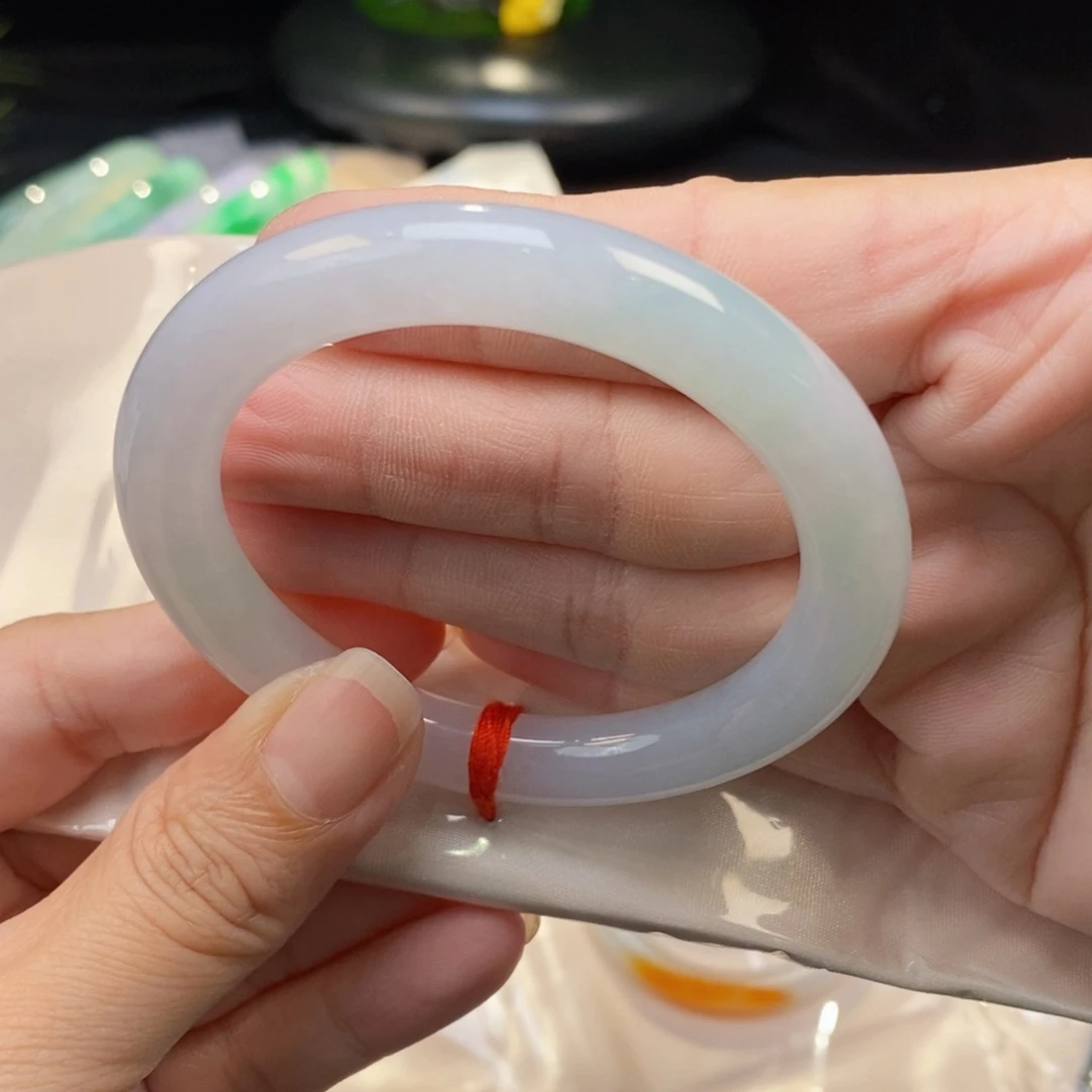 翡翠手镯未镶嵌54圆条14号