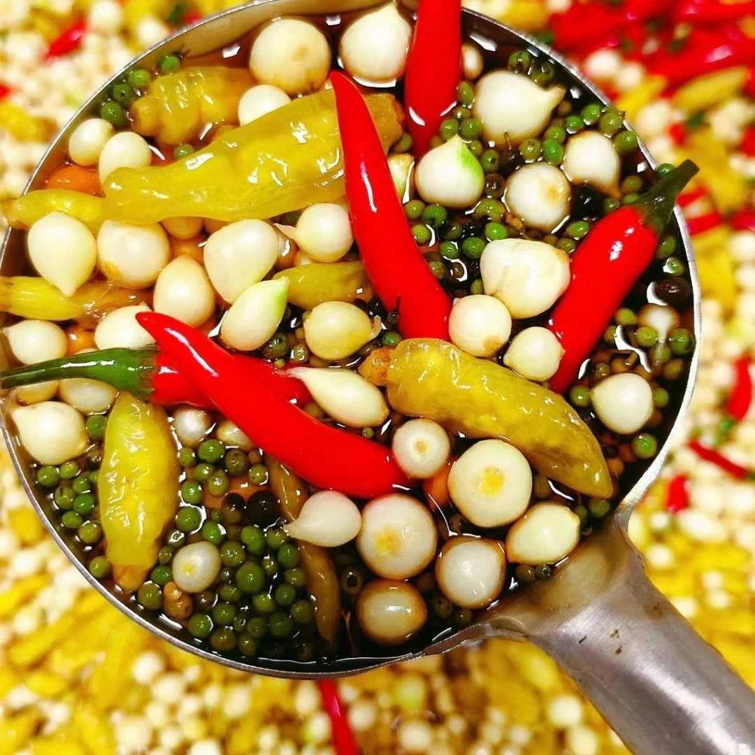 云贵特产镇雄本地野生木姜子泡小蒜纯手工无添加