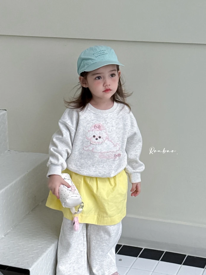 【BaoBao】秋款女童可爱狗狗刺绣卫衣套装25064