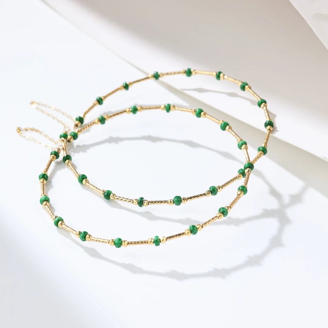 【举石臻品】TH0616-4050-0129翡翠手饰18k（一件/多样性发/约2mm+）Y