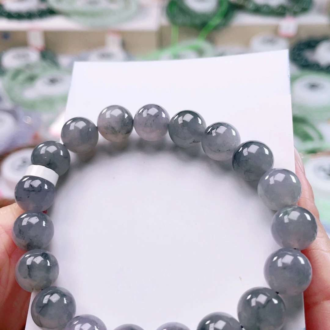 翡翠未镶嵌颈饰天然翡翠手串10.0mm左右