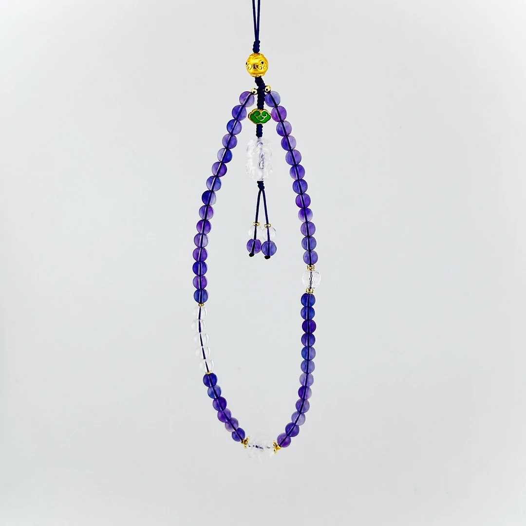 【慕诚】紫水晶凤九手机挂  G186