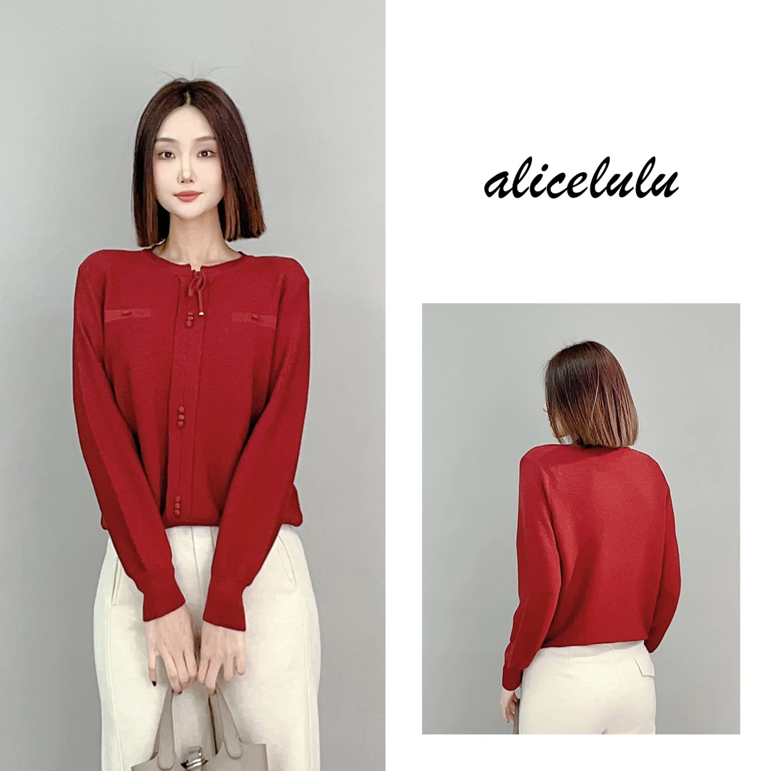 4ALICE幸运结毛衣甜美减龄时髦百搭S2141642U