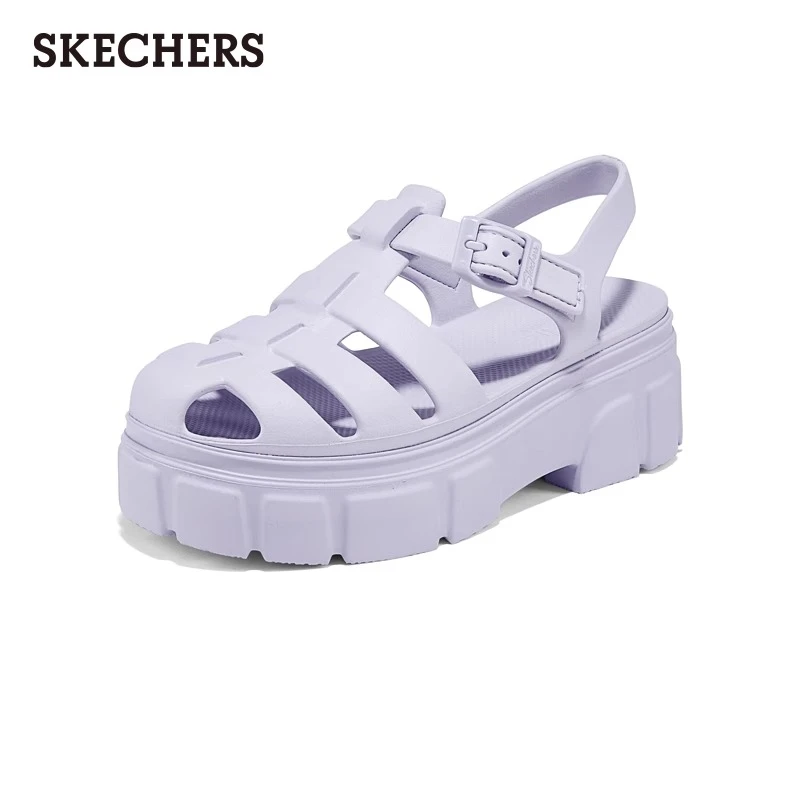 斯凯奇包头凉鞋2025新款夏季女厚底时尚休闲凉鞋111617