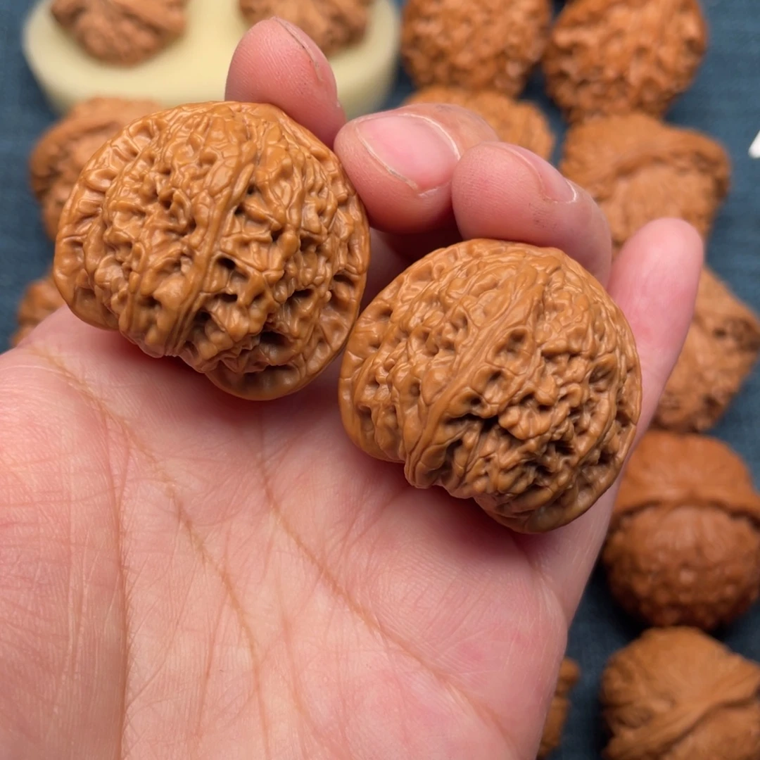 文玩核桃把件35无药承德密纹全品
