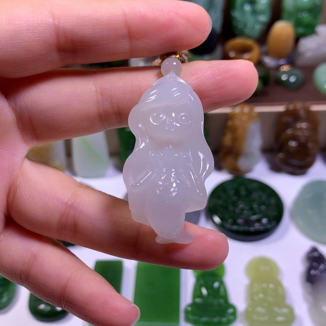 和田玉未镶嵌挂件