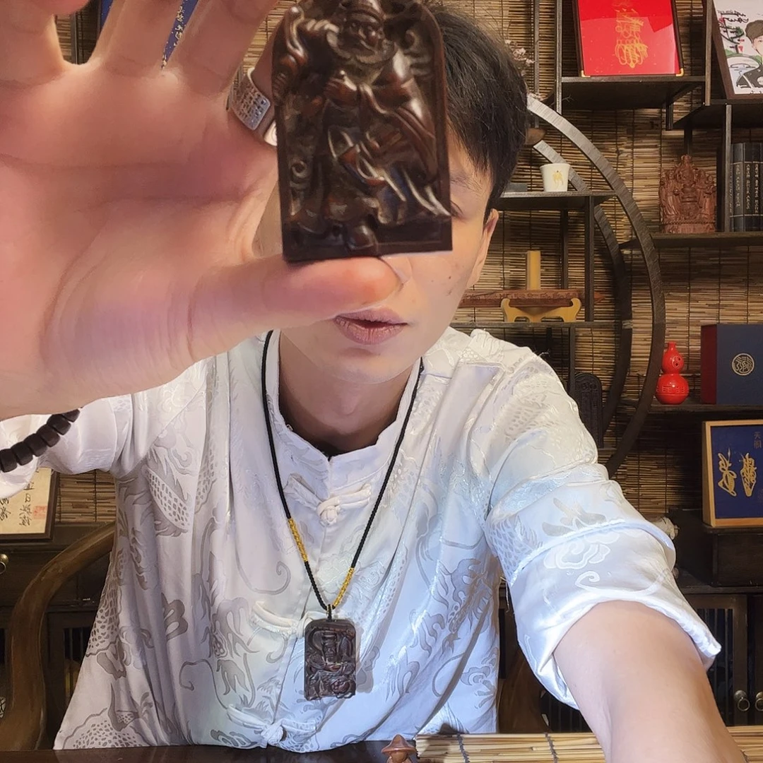 纯铜木质老钟馗吊坠老牌子