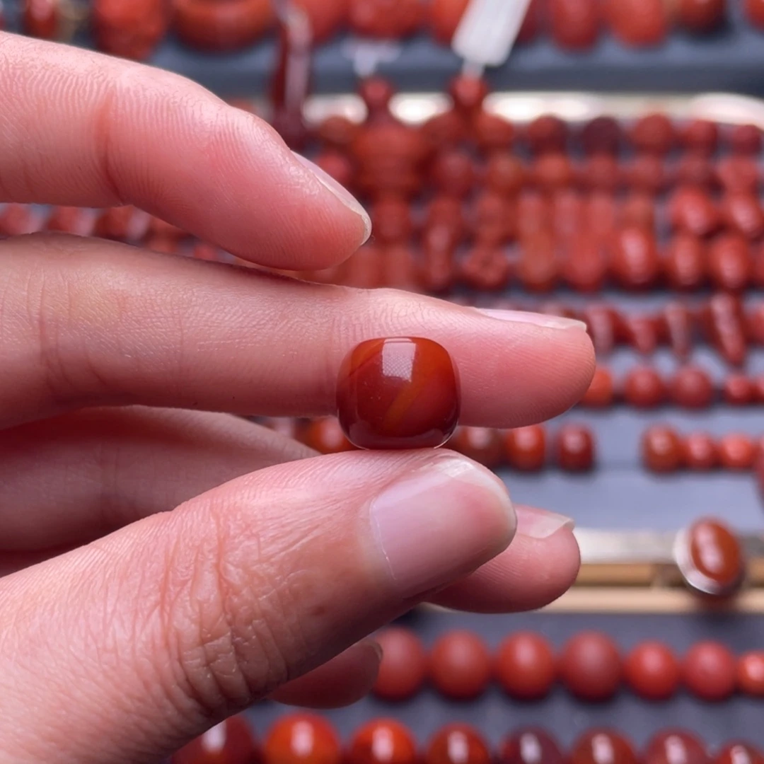 南红玛瑙未镶嵌其他W10.9瓦西双色老型珠