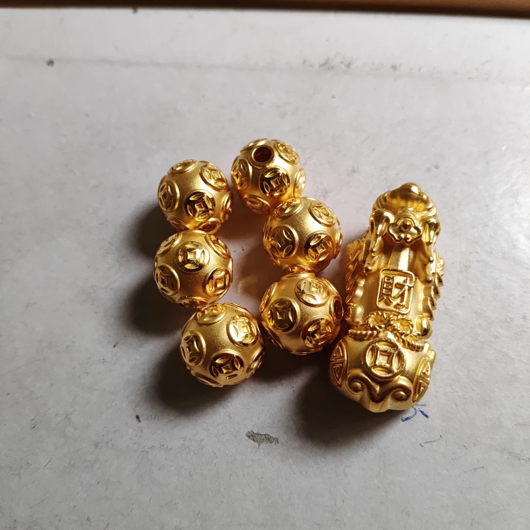 金元宝足金999貔貅珠子首饰