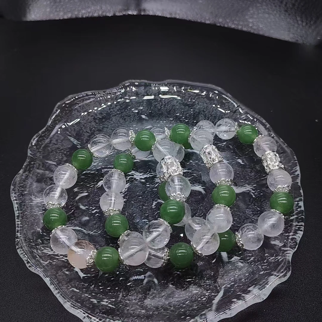 硕夏天然白水晶11-12mm设计款手链多样性发其一SX521