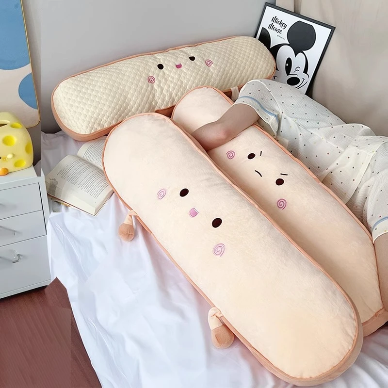 可爱吐司长条抱枕卧室宿舍床上女生侧睡夹腿专用靠枕床头靠垫腰靠