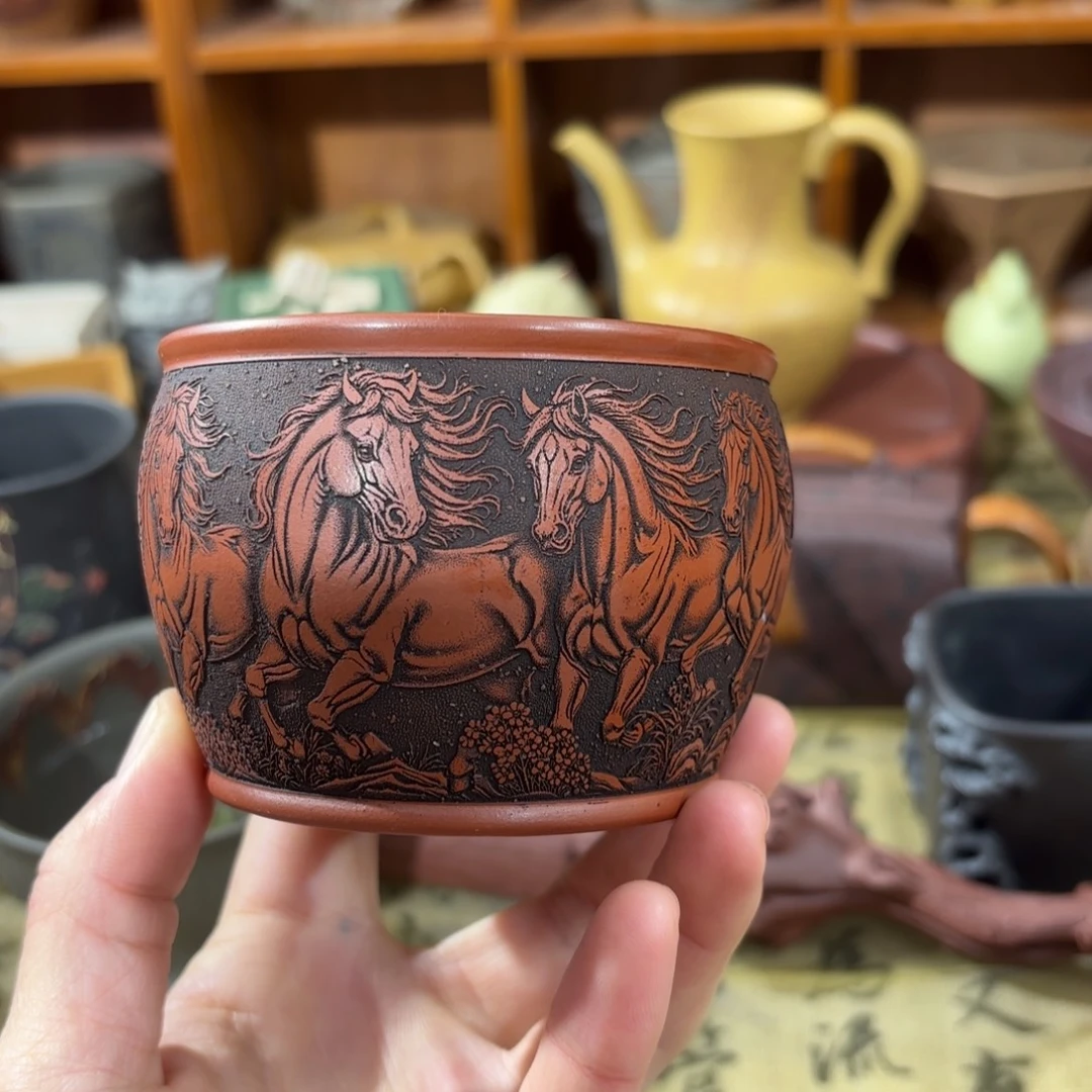 紫砂茶杯宜兴紫砂原矿茶器