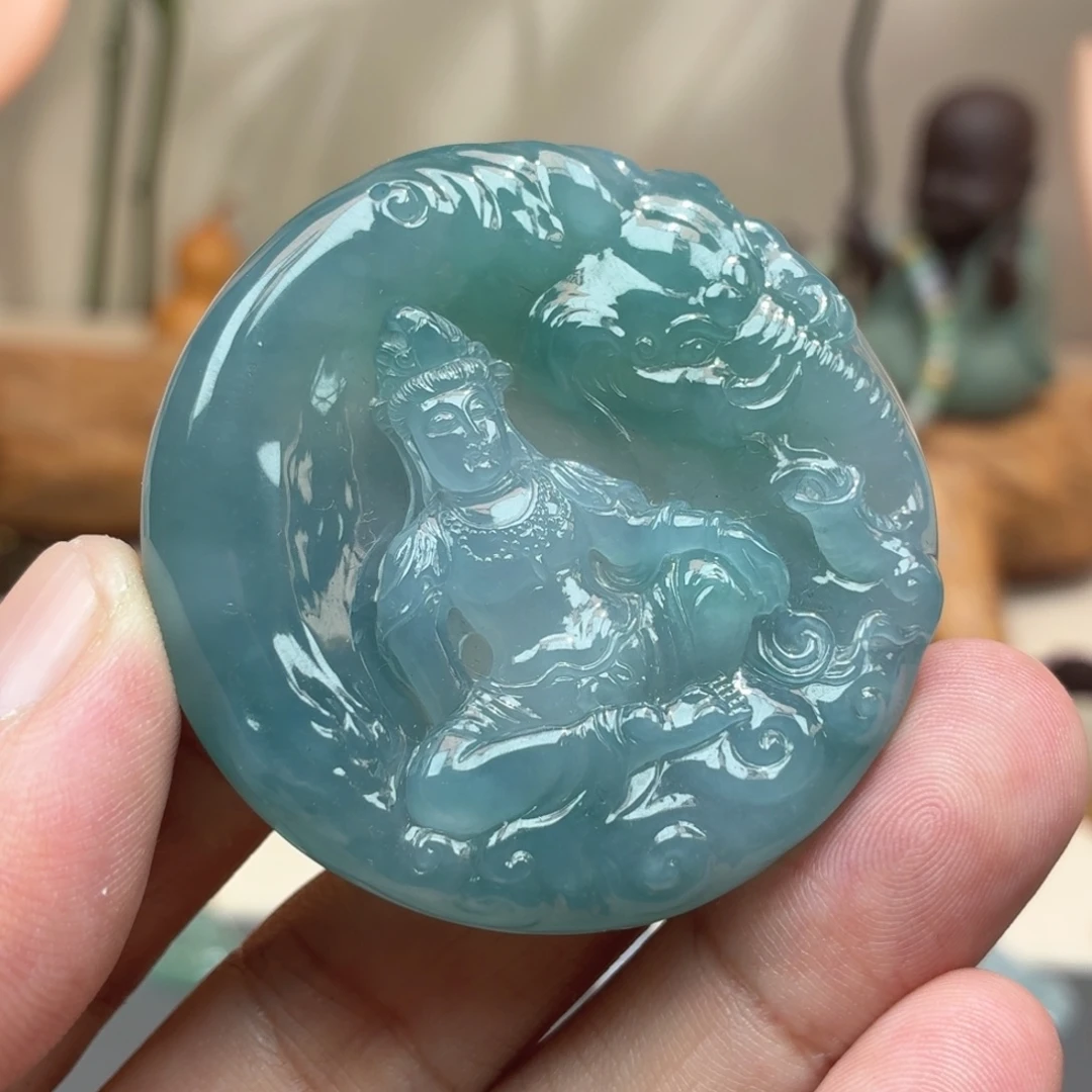 翡翠未镶嵌颈饰普贤