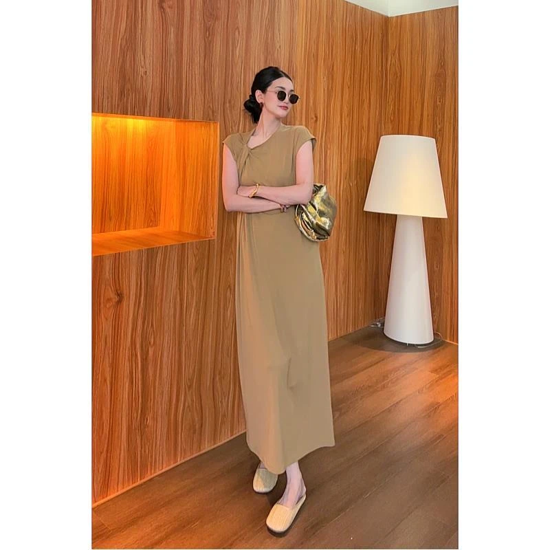 紫紫   不对称美学   夏季新款软解构舒服肌理连衣裙 ZD05LZYL428