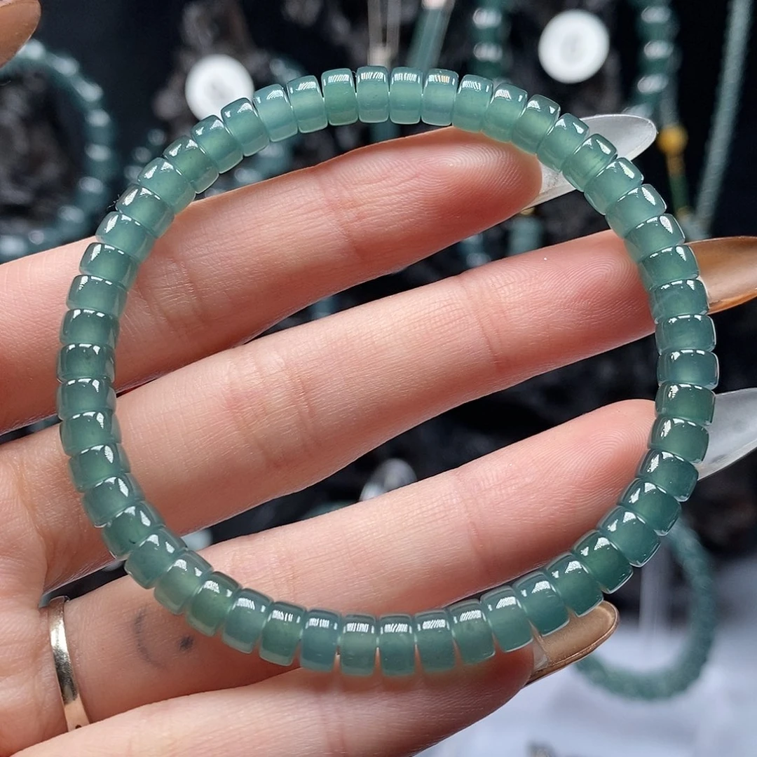 未镶嵌手链翡翠6mm药片手串
