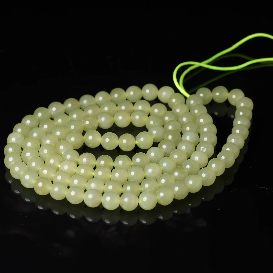 旧藏和田玉素珠项链-NX