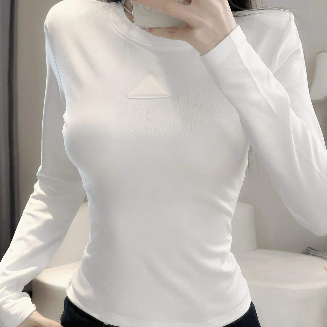 设计感拼接蕾丝长袖T恤女2025季夏新款百搭宽松显瘦白色圆领上衣