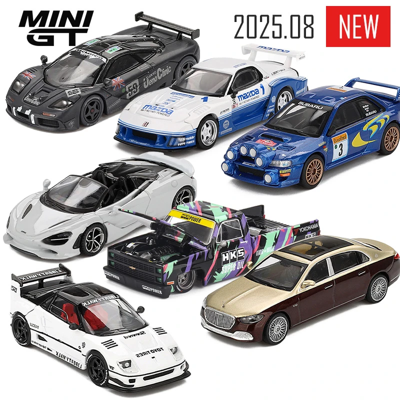 MINIGT 1:64 迈凯伦F1马自达迈巴赫斯巴鲁合金汽车模型收藏车模