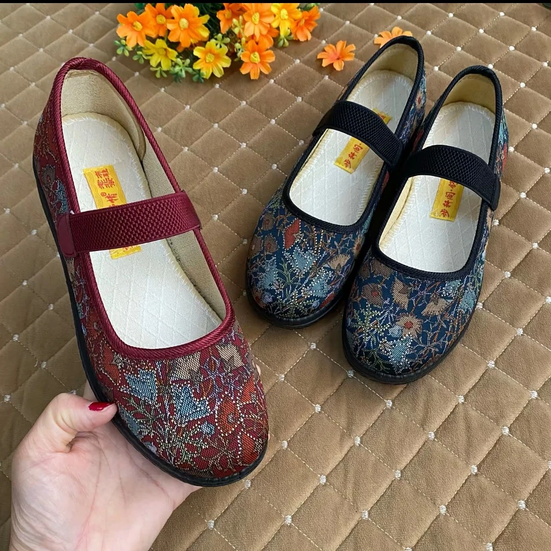 215软底防滑舒适复古老北京布鞋中老年夏季女鞋