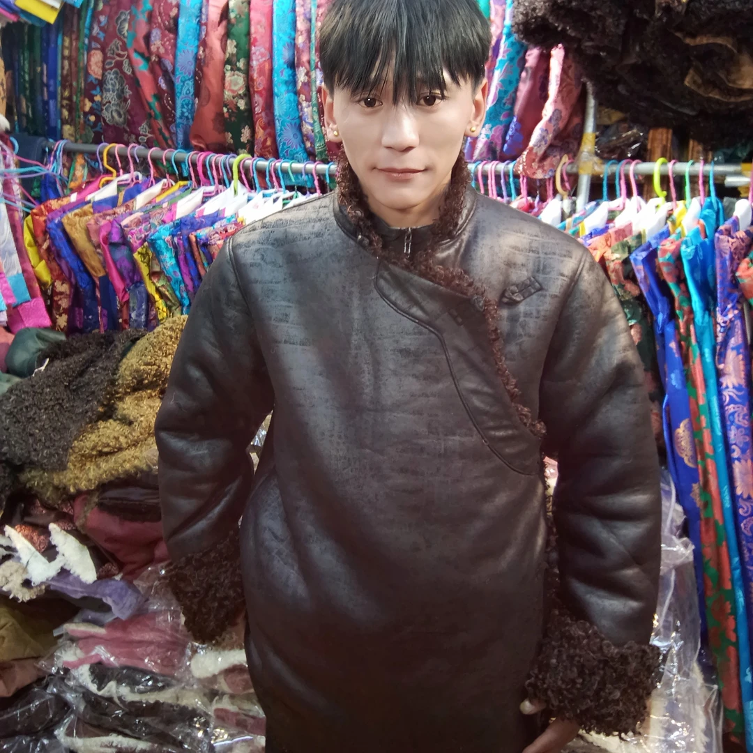 皮面藏式棉衣厚款百搭款