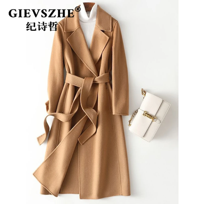 【琥珀流光】纪诗哲大衣女长款修身显瘦高级感新款毛呢外套女款