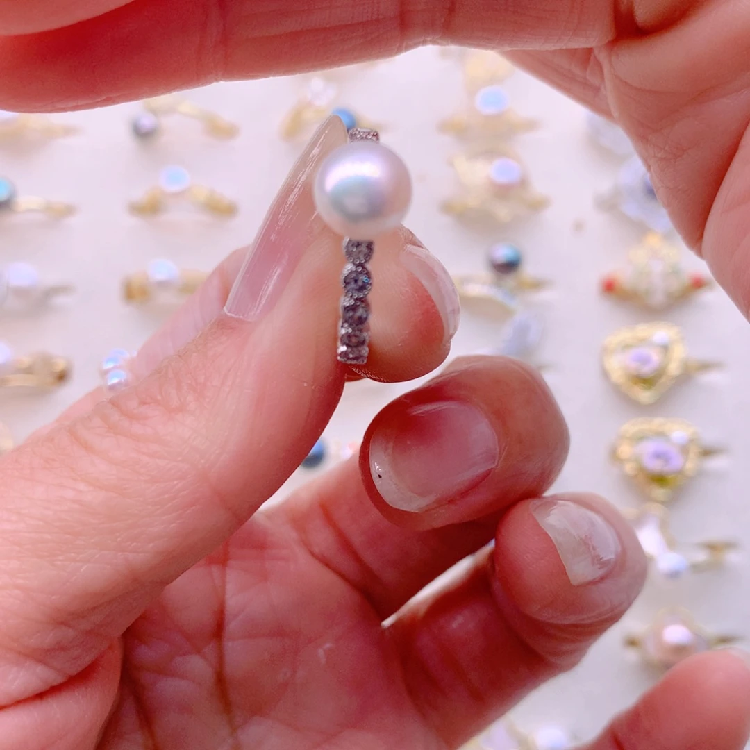 淡水珍珠耳饰合金