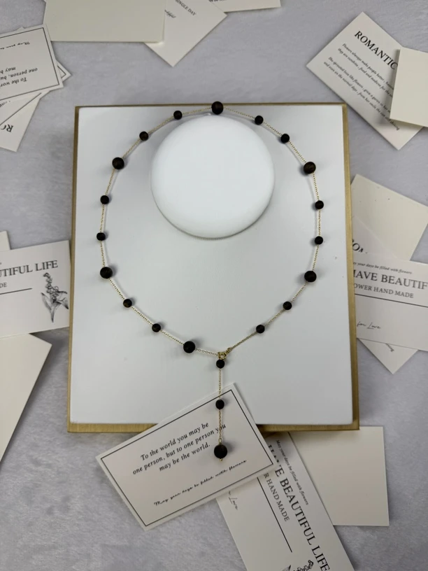 沉香［星沉点点项链］奇楠沉香原创高端项链DIY项链小众首饰大小珠