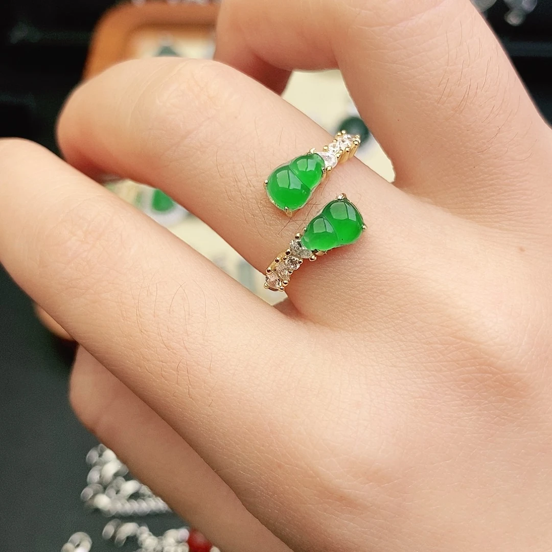 翡翠银S925镶嵌戒指