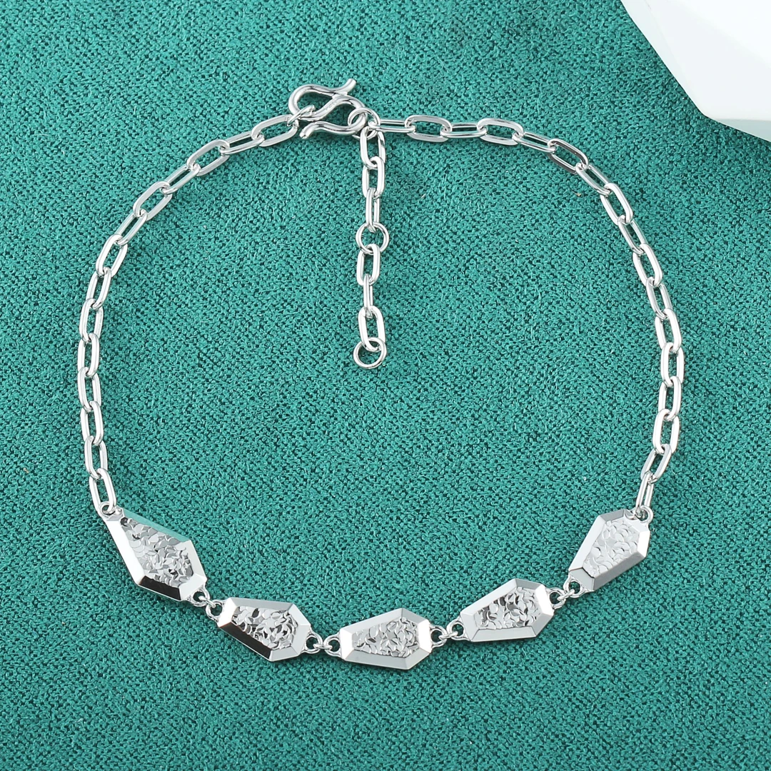 瑞梦缘珠宝PT990铂金灵蛇手链简约碎冰蛇年必备新款CV1551