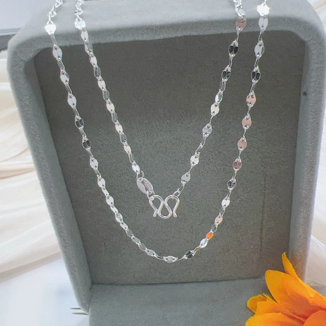 链子足银 足银999.9精品嘴唇链单链A117