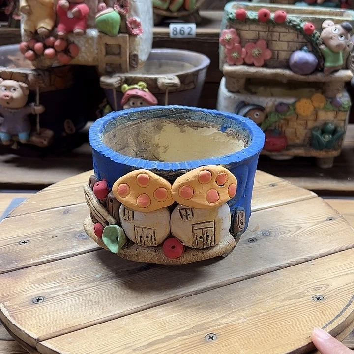 嘻哈多肉花盆百搭