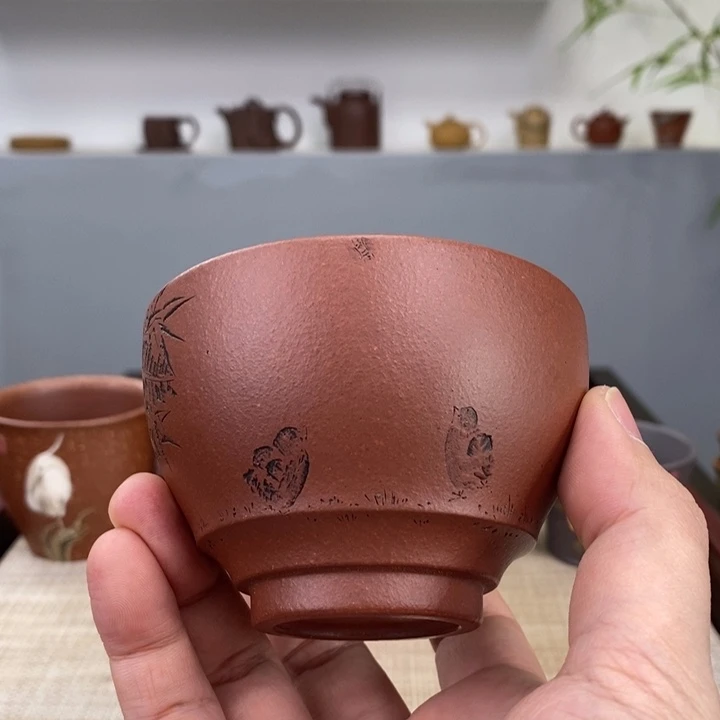 紫砂茶杯宜兴紫砂主人杯