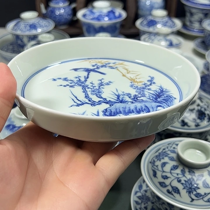 微瑕柴窑景德镇纯手工手绘