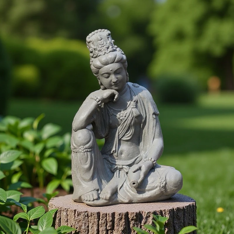 昇岩中式禅意复家居滴水观音中式禅意复古玄关庭院造景